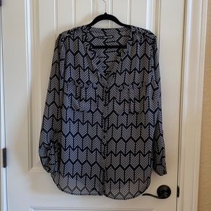 Maurices Long Sleeve Button-up Blouse